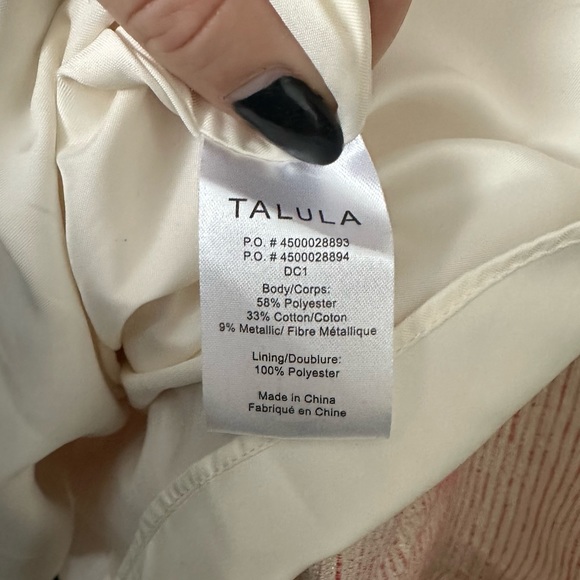 Aritzia Talula pink & cream striped strapless/spaghetti strap dress size 8 - Picture 3 of 6